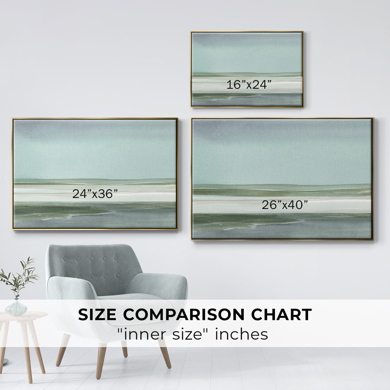 " Aqua Reflections I ", Gold Framed Canvas, 17" H x 25" W x 2" D