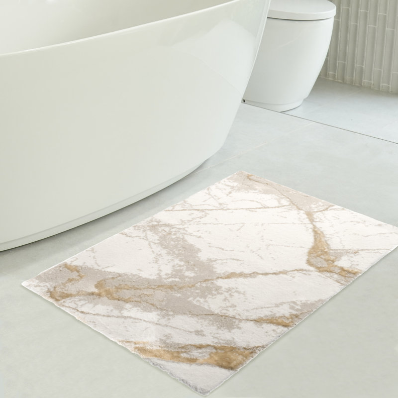 Tapis décoratif pour salle de bain 24 x 36, Beige/brun