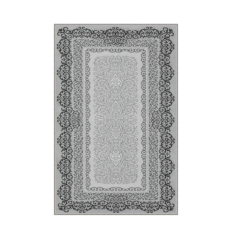 Tapis tissé élégant, 31,5 po x 47,2 po | 100% polyester, hauteur des poils: 0,04 po, hauteur totale: 0,31 po | Antibactérien, feutre en PVC antidérapant | Lavable à la machine, parfait pour le salon et la chambre à coucher