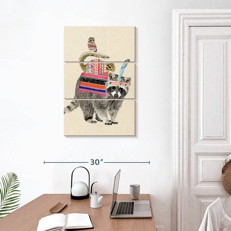 Brampt Racoon Boho, 32" H x 20" W