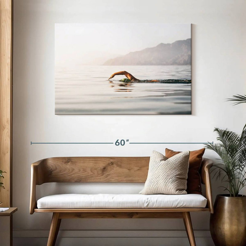 Sireci Swimming, 30" H x 45" W