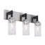Ensemble de meuble-lavabo Arlington - nickel satiné - 3 lumières