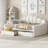 Upholstered Scalloped-Shaped Daybed with 2 Drawers-1821418856