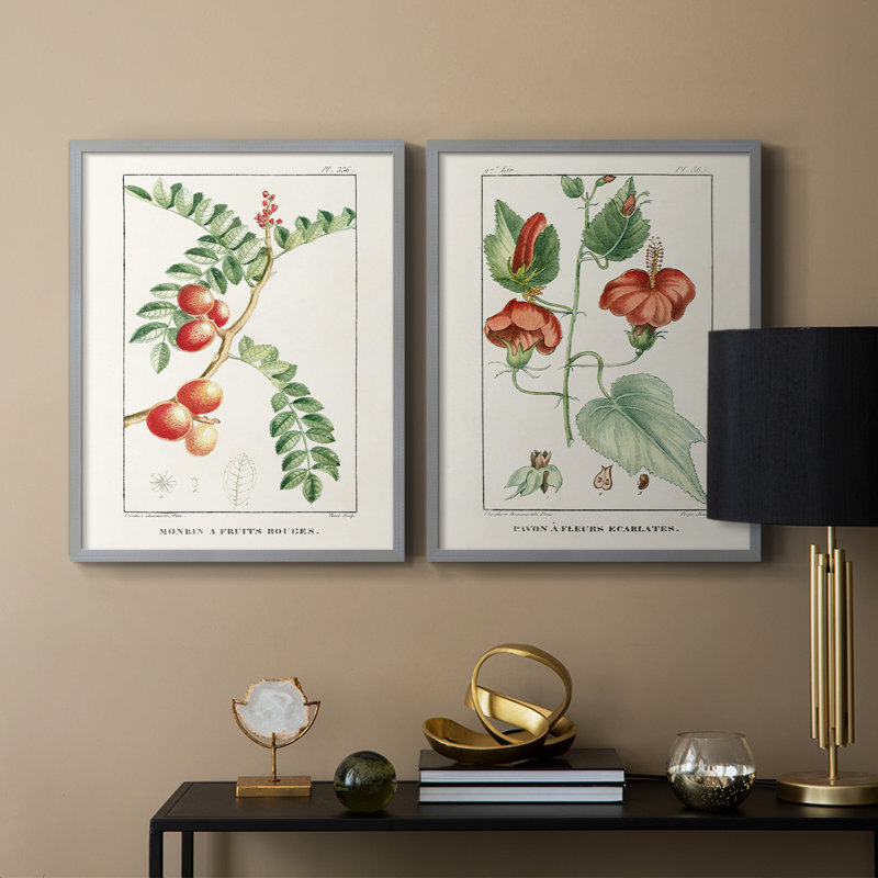 «Turpin Tropical Botanicals III», reproduction encadrée de qualité supérieure - prête à être accrochée - aucun clou requis - aucun clou requis