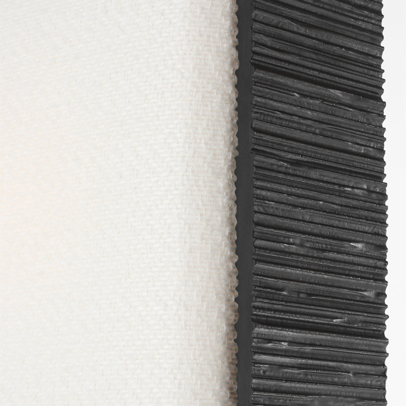 Anne-Marie Barton Fumar 55" Statement Floor Lamp with BouclÃ© Shade, Ridged Carbon