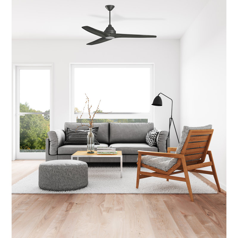 Ventilateur de plafond à DEL de 60 po à hélice de trois pales avec ensemble d'éclairage inclus Limerick