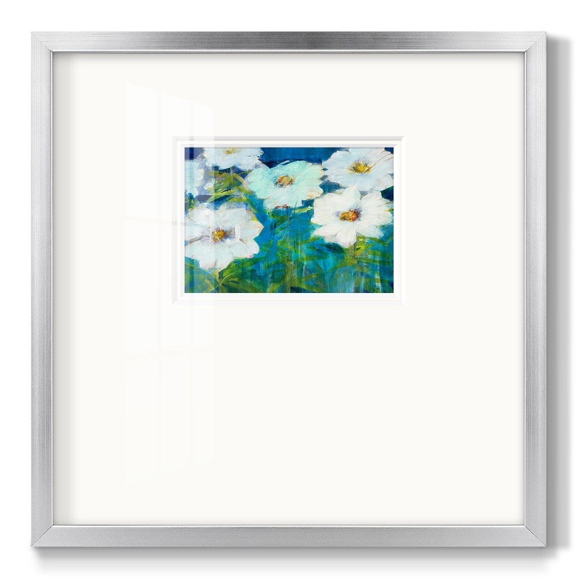 Field Day Print, 21" H x 21" W x 1.25" D, Silver Framed