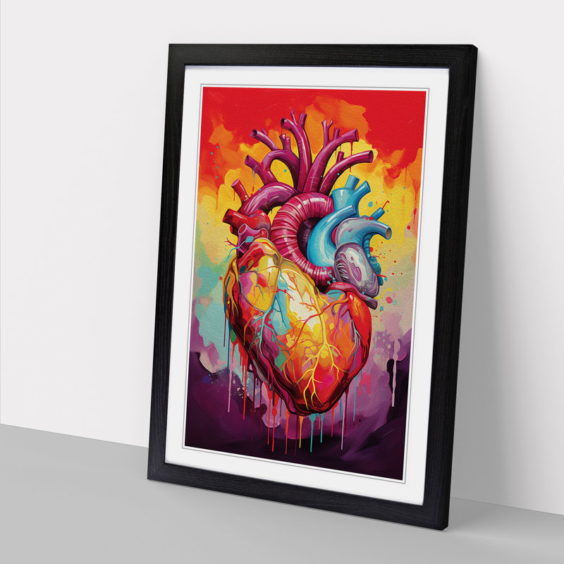 Single Picture Frame Print on Wood, 34cm H x 25cm W, Black Framed