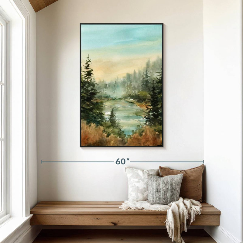 Forest Favorite Spot, 31 po x 46 po, Cadre flottant noir