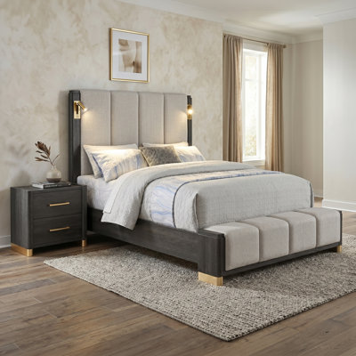 Catalan Clifton King 2Pc Charcoal Gray