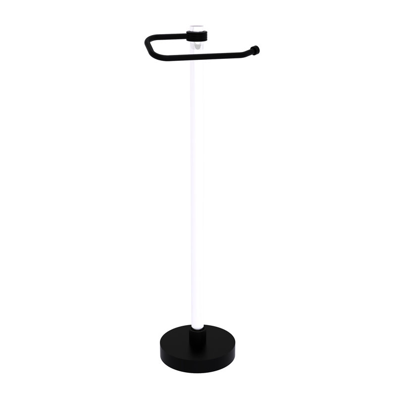 Porte-papier hygiénique sur pied Clearview, Noir mat