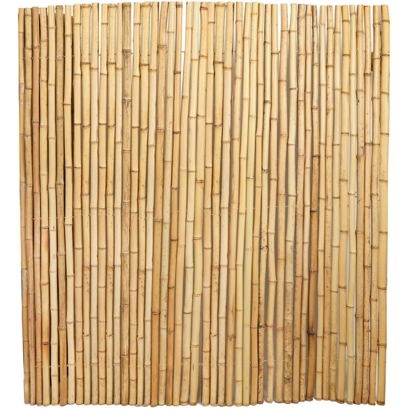Rouleau de clôture en bambou naturel, écran d'intimité écologique, 6 pi de haut x 8 pi de long, idéal pour le jardin et l'extérieur
