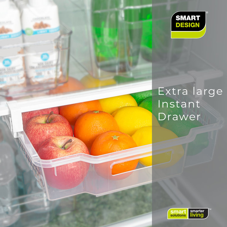 Smart Design Mini Fridge Organizer with 12 Pockets - Black