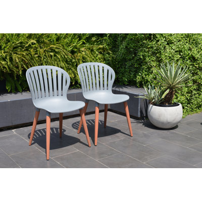 Elian Amazonia Outdoor Patio 100% FSC Certified Wood Dining Chairs