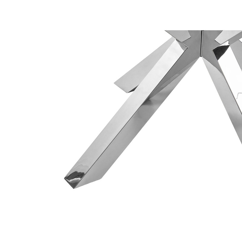 Bollman Cross Legs Coffee Table, Silver 