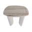 24"Catalina Travertine&Fluted Wood Accent Table/Kd