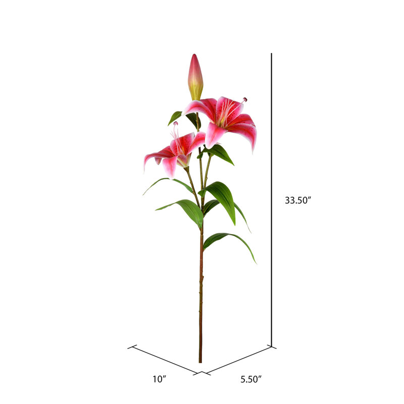 Artificial Lily Spray, Pink