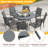 53" Patio Roud Metal Dining Table-982679825