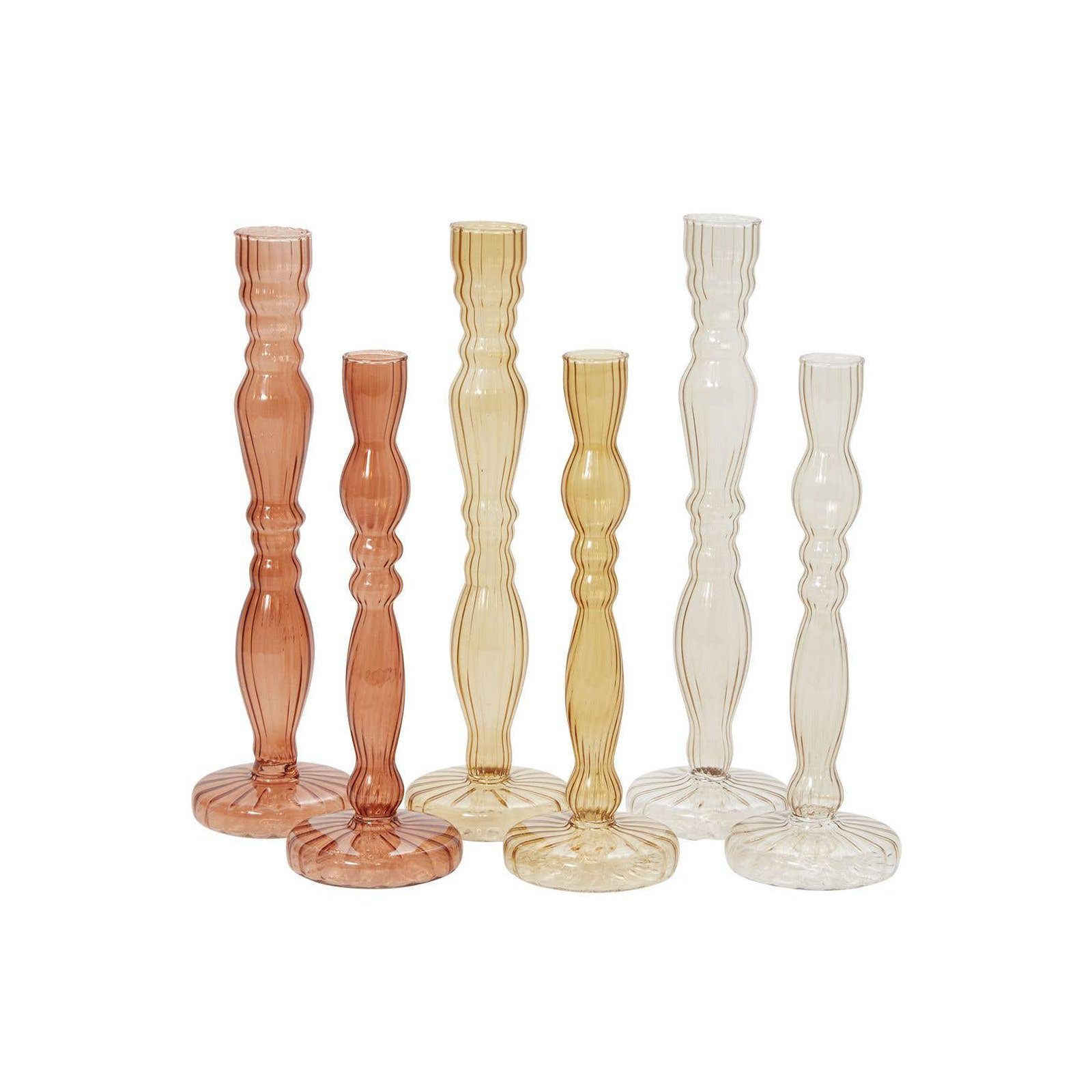 Marajo Candlestick, Yellow, 9.75" H x 2.75" W x 2.75" D