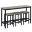 Ensemble de table de salle à manger à hauteur de comptoir avec 3 tabourets-167130028