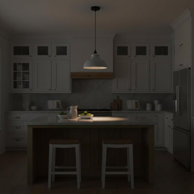 Luminaire suspendu industriel en métal avec cordon réglable Curvy, plafonnier suspendu rétro avec base E26 pour îlot de cuisine, salle à manger, éclairage café