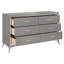Ensemble de chambre à coucher en bois 3 pièces avec commode et 2 tables de chevet Maxo, gris-123098645-123098647