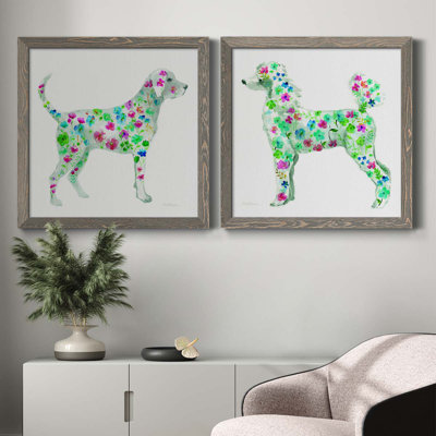 Tapisserie Labrador - ensemble de 2 peintures sur toile encadrées