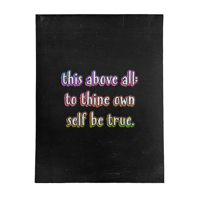 Quotes Chenille Indoor Rug, Rectangle 5' x 7'