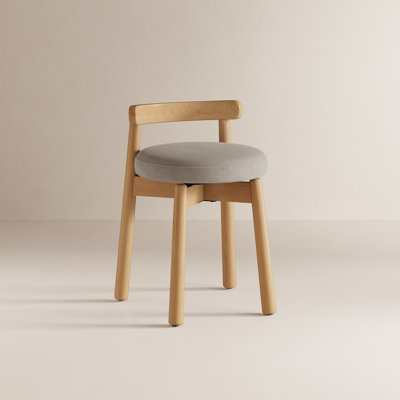 Anita Solid Wood Swivel Accent Stool