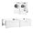 Laundry Pedestal, 14 in Height, Washer and Dryer Pedestals with Drawer, 700 lbs Weight Load Capacity, Non-Slip Feet, Heavy-duty Steel Washing Machine Stand Universal Fit, White