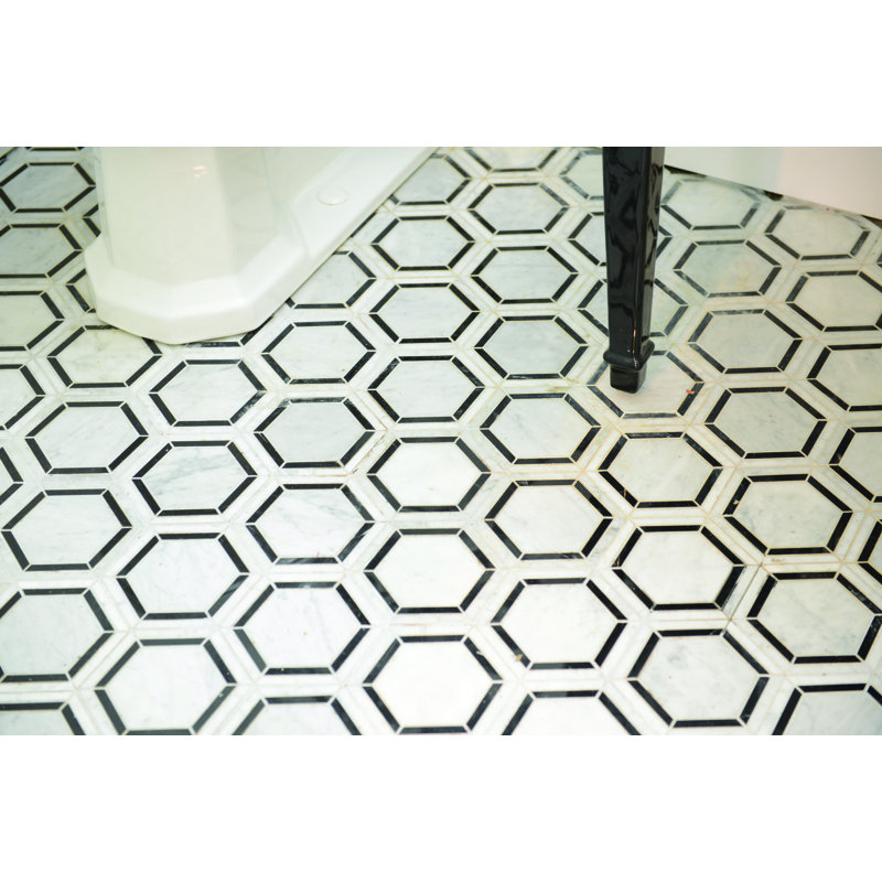 Harrison 6" x 6" Marble Mosaic Wall & Floor Tile