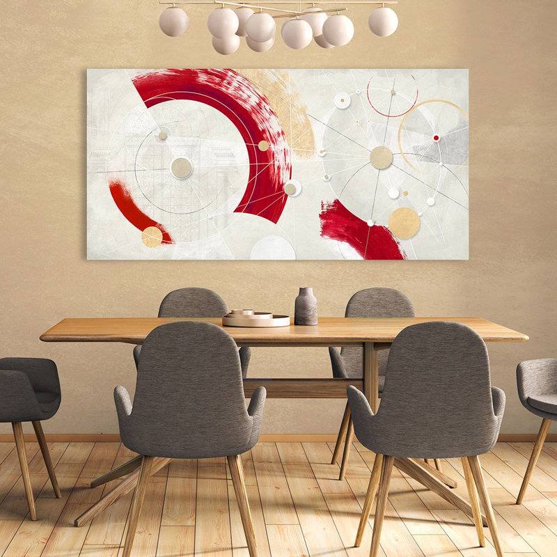 Crimson Orbits by Arturo Armenti - Wrapped Canvas Art Prints, 50cm H x 100cm W x 4cm D