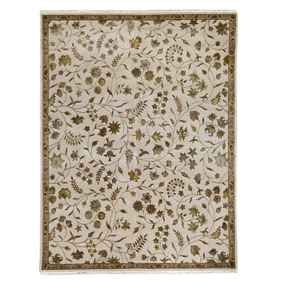 Hand Woven Wool Floral Area Rug