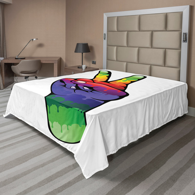 Multicolore Ambesonne, California King Flat Sheet