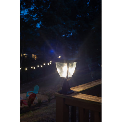  Black 12.75" H Solar Powered Integrated LED Outdoor Light