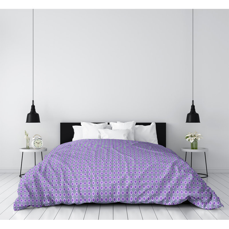 Housse de couette Katelyn Elizabeth, Housse de couette pour très grand lit, Mauve pâle / Vert