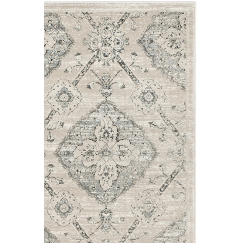 Tapis taupe / bleu clair Joana, Rectangle 3 pi x 5 pi