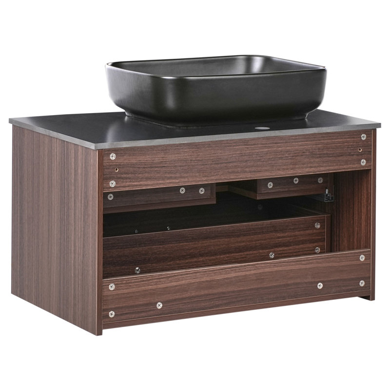 800mm Single Bathroom Vanity with Vessel Ceramic Basin