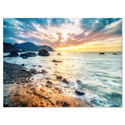 " Summer Sea with Mountains and Waves " Color Photography Print