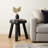 19" Black Solid Wood Round End Table