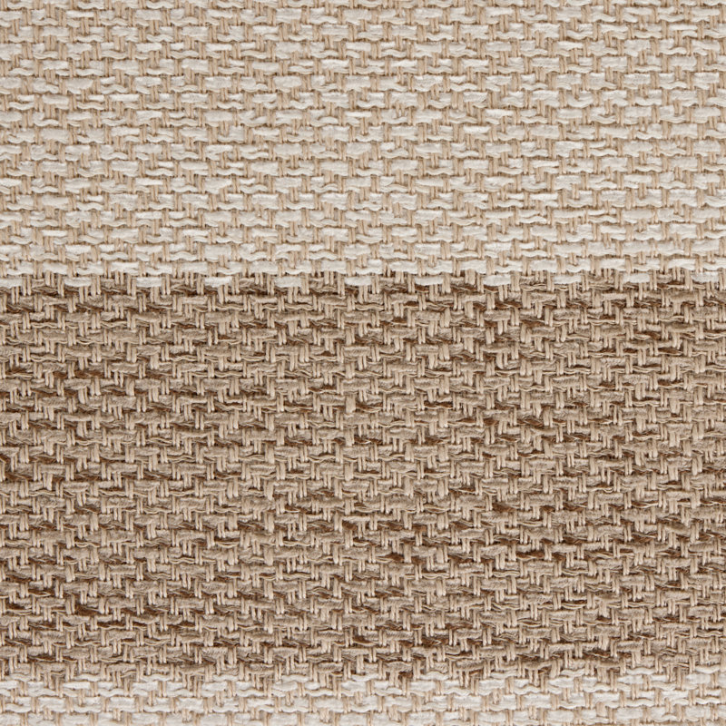 Tarbett Beige and Off-White Striped Square Outdoor Pillow