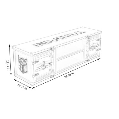 Crédence de rangement 59,05 po