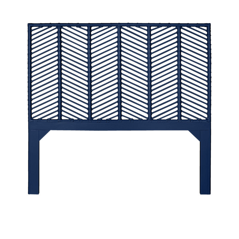 Liam Collection Bed, Full, Navy Blue