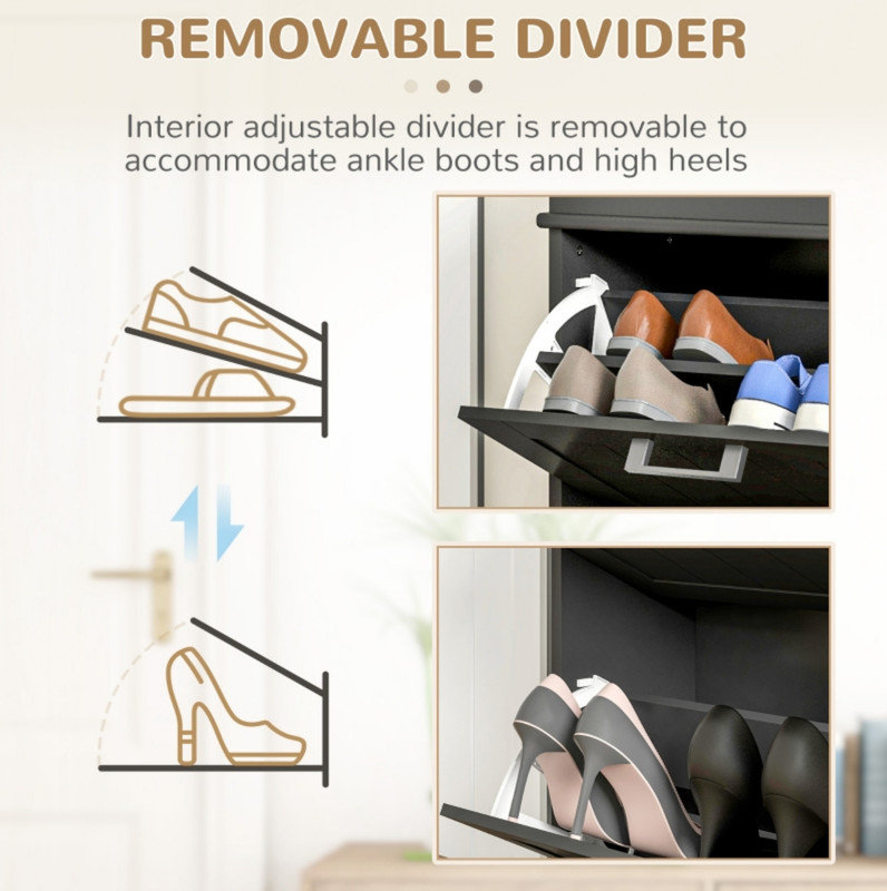 10 Pair Flip Down Shoe Storage