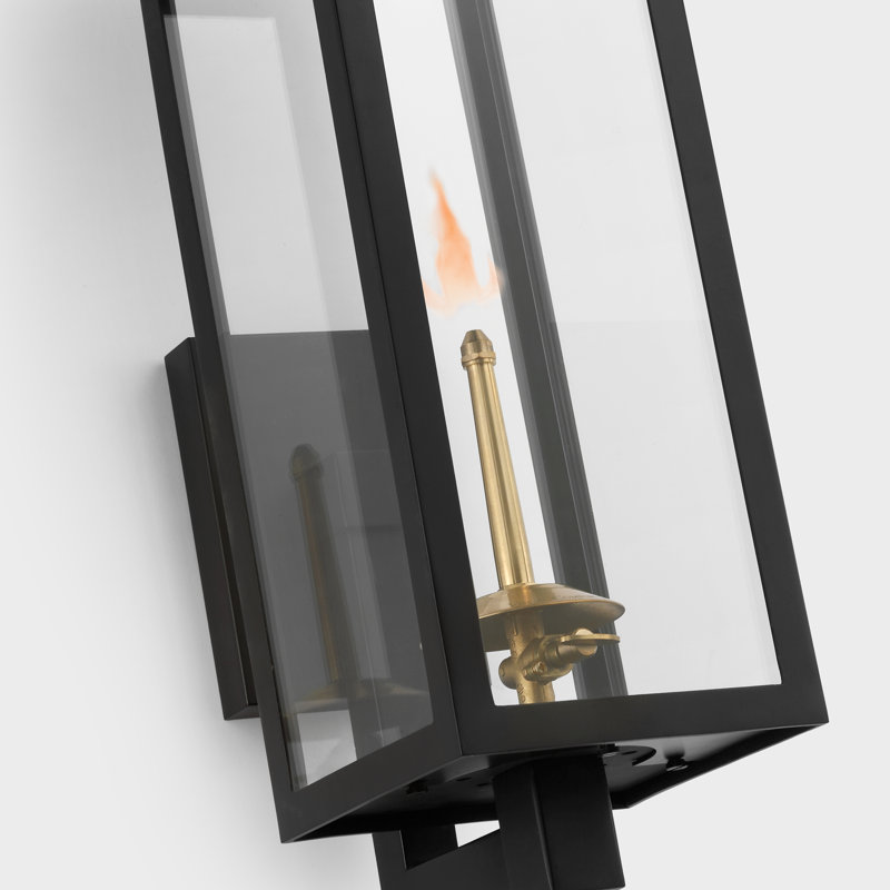 Fresno Gas 1 - Light Outdoor Wall Lantern, 18.75'' H x 6'' W x 9.25'' D