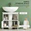 Armoire de salle de bain sous le lavabo de style moderne, armoire de rangement sur piédestal (lavabo de salle de bain non inclus)