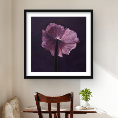 Pétales mauves - reproduction encadrée romantique pour la décoration intérieure