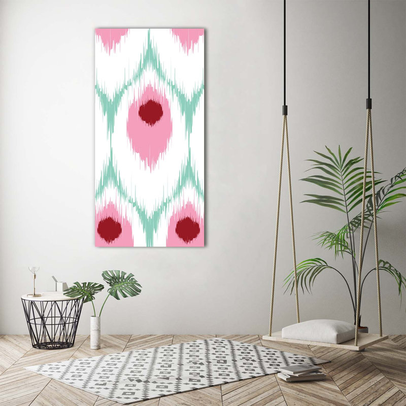 Peacock Pattern - Wrapped Canvas Print, 140cm H x 70cm W