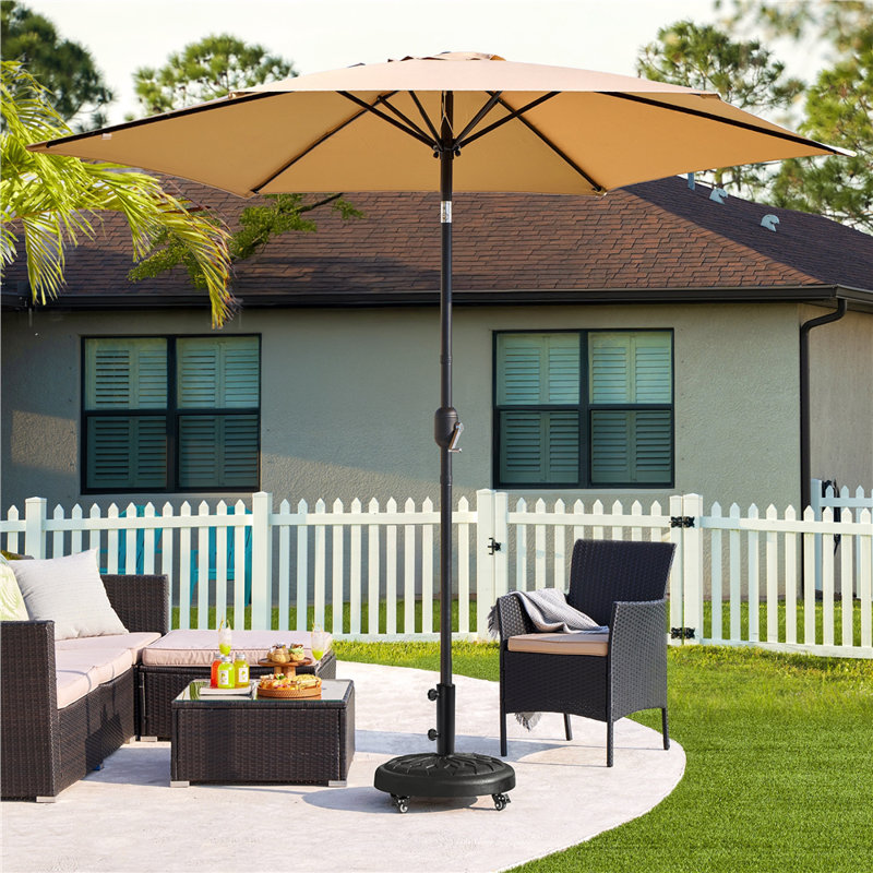 20.63kg Umbrella Base with Wheels, Black