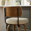 Tabouret de bar pivotant 30 po avec structure en bois courbé au fini noyer-152771669-152771667